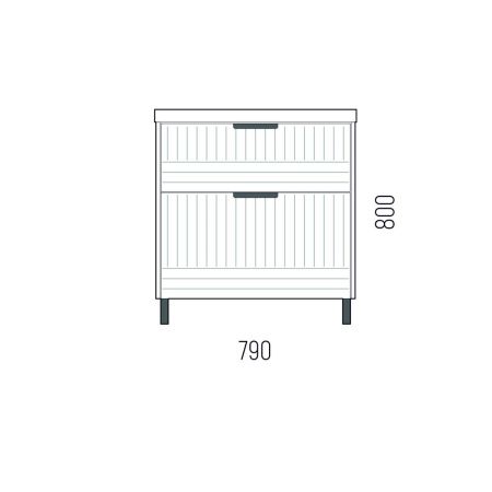 Тумба под раковину Corozo Терра SD-00001323 80х40 напольная цвет серый