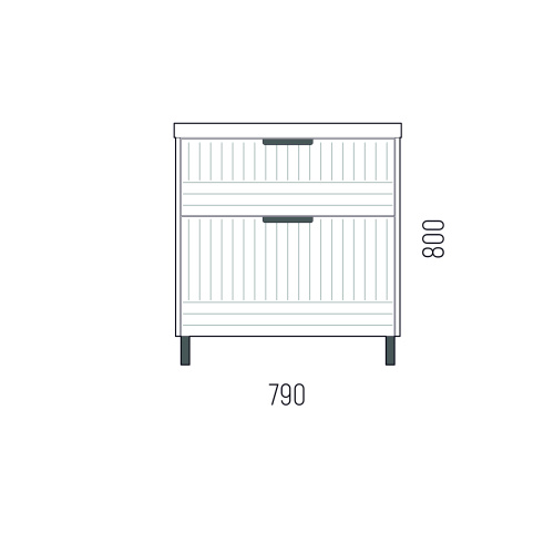 Тумба под раковину Corozo Терра SD-00001323 79х44х85 цвет серый - фото 2