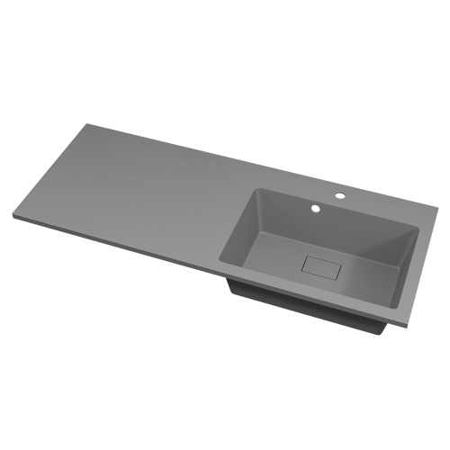 Раковина Uperwood Cosmos Quartz 120 см RCosmos120RS над стиральной машиной цвет серый - фото 4