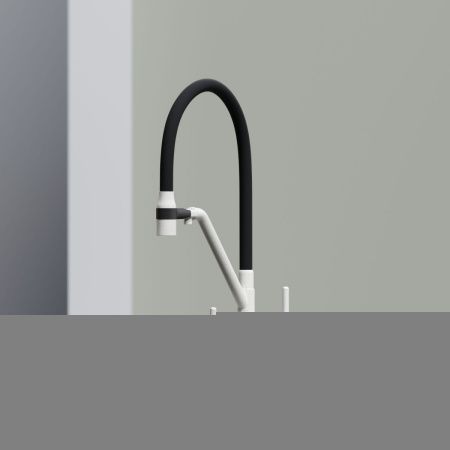 Смеситель для кухни Sancos Dora SC4003GR на мойку белый/черный