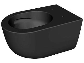 Чаша унитаза подвесная Hatria FUTURA A0Y9BA02 цвет черный матовый без сиденья безободковая душевой смыв