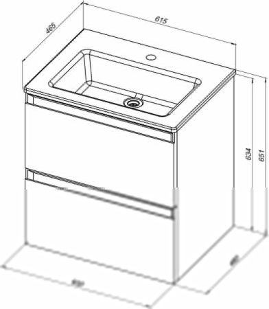 Тумба под раковину Allen Brau Eclipse 2.0 1.E1001.PGM 2.0 60х50 подвесная цвет серый