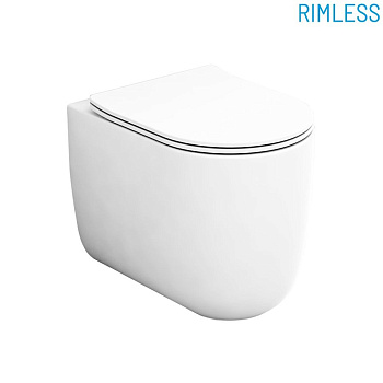 Чаша унитаза приставная Olympia Milady MIL110323 цвет черный матовый без сиденья безободковая