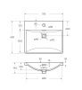 Раковина керамическая BelBagno BB-8076-3-50 50х40 накладная цвет белый 1 отверстие под смеситель