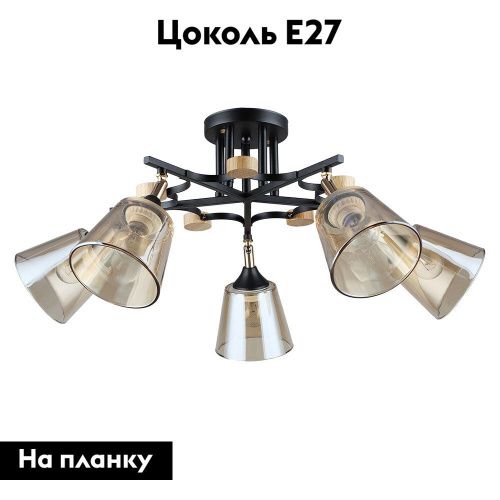 Люстра потолочная Arte Lamp Glassy (Глассы) A5078PL-5BK - фото 2