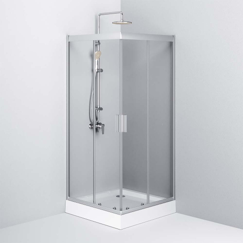 Душевой уголок Am.Pm Gem W90G-403-090MT 90х90 стекло прозрачное профиль хром глянцевый без поддона - фото 5