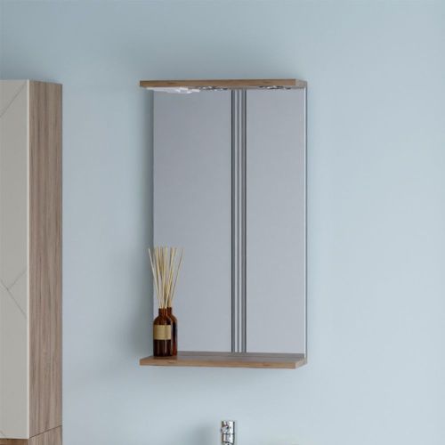 Зеркало с подсветкой Бриклаер 4627125416811 40х70 цвет дуб - фото 4