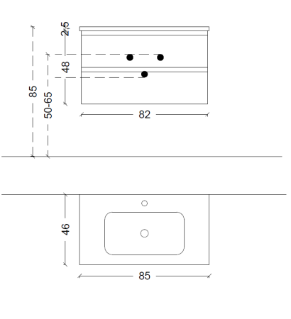 Тумба под раковину Armadi Art Capolda 849-085-D 80х50 подвесная цвет коричневый