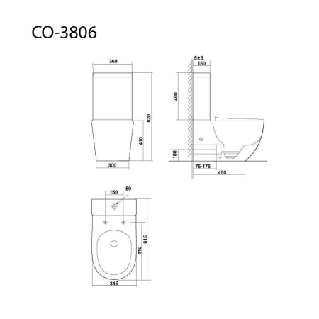 Унитаз-компакт напольный с бачком Тритон Corso Щ0000060853 белый с сиденьем микролифт безободковый смыв торнадо