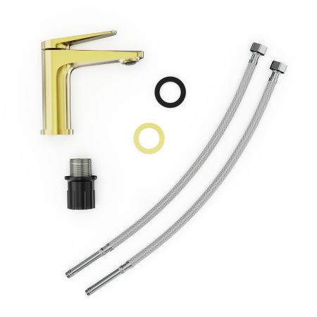 Смеситель Tokito KIN TOK-KIN-1011 на раковину брашированное золото