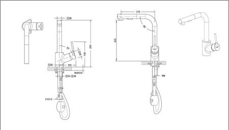Смеситель для кухни Bravat Affability F7172217CP-3 на столешницу хром