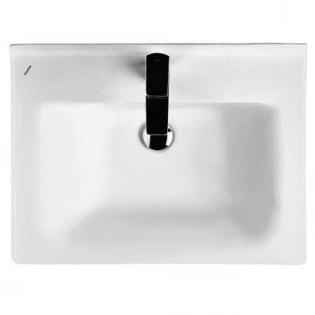 Раковина керамическая Onika Миранда 1WH302421 60х50 накладная цвет белый 1 отверстие под смеситель