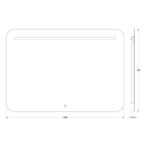 Зеркало в ванную Evoform Ledline BY 2447 100х70 - фото 2