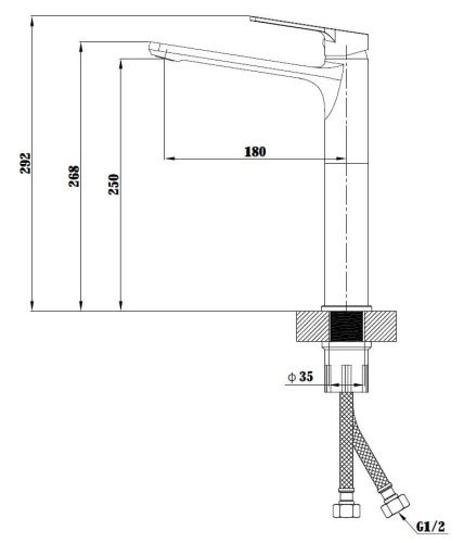 Смеситель Esko SPb 25 на раковину хром - фото 3