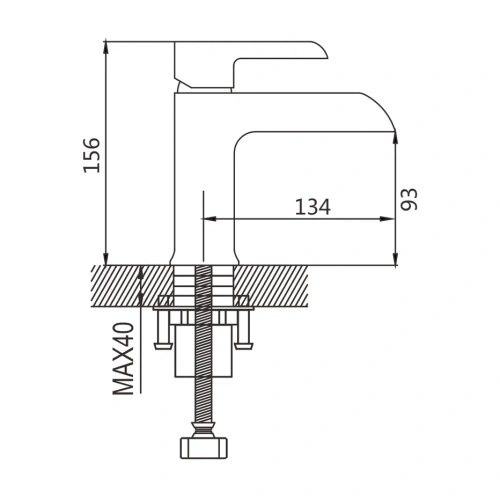 Смеситель Shevanik S6001H на раковину черный/хром - фото 3