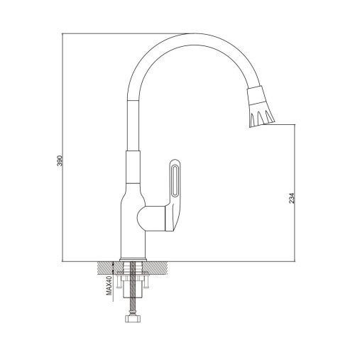 Смеситель для кухни Raffine F303T-3 на мойку оружейная сталь - фото 3