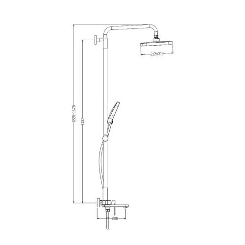 Душевая стойка Raglo R50.24 настенная цвет хром - фото 2