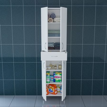 Шкаф-пенал СанТа Стандарт 501013 50х180 напольный цвет белый