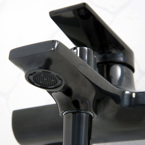 Смеситель для ванны WasserKRAFT Glan 6600 6601 настенный черный - фото 5