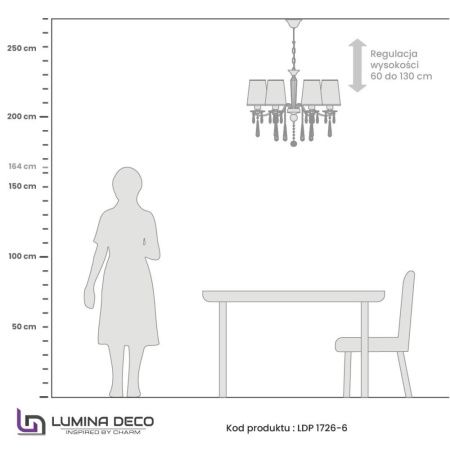 Люстра подвесная Lumina Deco Alessia (Алессиа) LDP 1726-6 CHR
