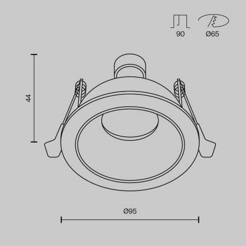 Светильник встраиваемый Maytoni Technical Share DL126-GU10-WB - фото 2