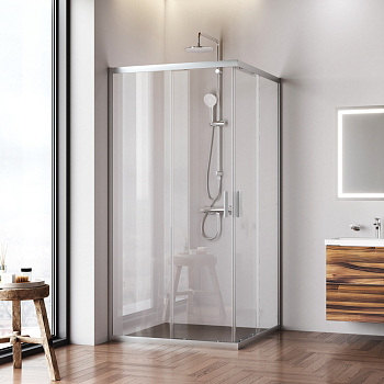 Душевой уголок Am.Pm Gem W90G-403-100100-MT 100х100 стекло прозрачное профиль хром матовый без поддона