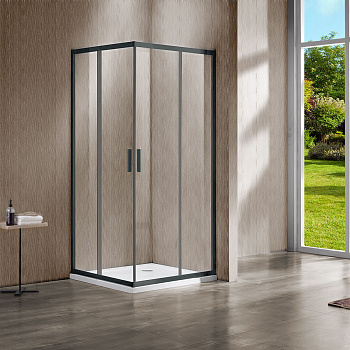 Душевой уголок Vincea Garda VSS-1G1212CLGM 120х120 стекло прозрачное профиль вороненая сталь без поддона