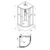 Душевая кабина Тритон Лайт Щ0000061850 90х90 четверть круга с крышей ориентация универсальная