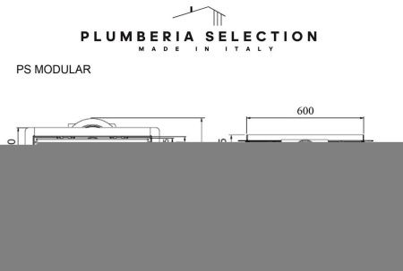 Душевой лоток Plumberia Selection PSM MODULAR PSM60NO 60х5 черный