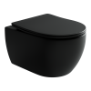 Унитаз подвесной Ceramica Nova PLAY CN3001MB черный с сиденьем микролифт безободковый душевой смыв