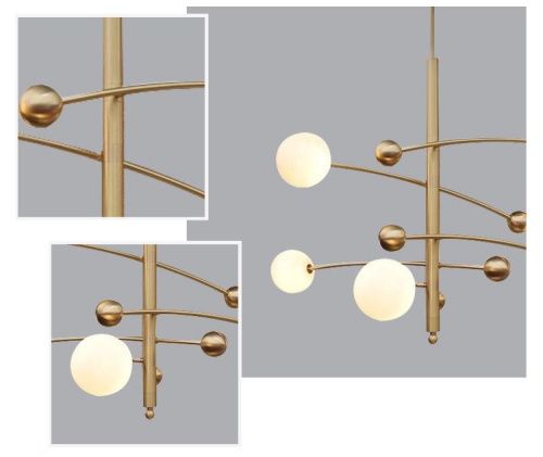 Люстра на штанге Delight Collection Globe Mobile (Глобе Мобиле) 10215P/5 brass - фото 2