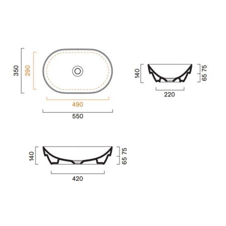 Раковина керамическая Catalano Sfera 524550001 60 см полувстраиваемая цвет белый без отверстий под смеситель