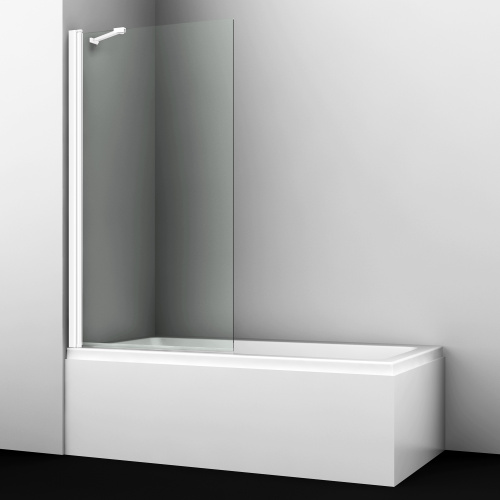 Душевая шторка WasserKRAFT Berkel 48P 48P01-80WHITE Fixed 80x140 стекло прозрачное 6 мм - фото 3