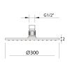Верхний душ Clever SLIM INOX AIR 61870 30х30 черный