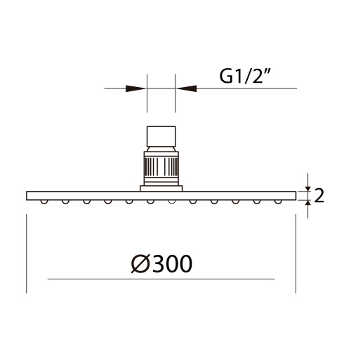 Верхний душ Clever SLIM INOX AIR 61870 черный - фото 2