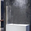 Душевая шторка на ванну Veconi Palau PL84G-60-01-C8 60х150 стекло матовое профиль золото ориентация универсальная