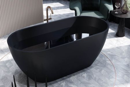 Ванна из искусственного камня Holbi VENUS 1.01.001.11.3 170х80 отдельностоящая овальная