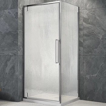 Душевой уголок Veconi Rovigo RV033R-9090-06-C7 90х90 стекло рифленое профиль хром глянцевый без поддона Душевой уголок Veconi Rovigo RV033R-9090-06-C7 90х90 стекло рифленое профиль хром глянцевый без поддона