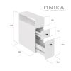 Комод Onika Кроун 402001 20х50 напольный цвет белый