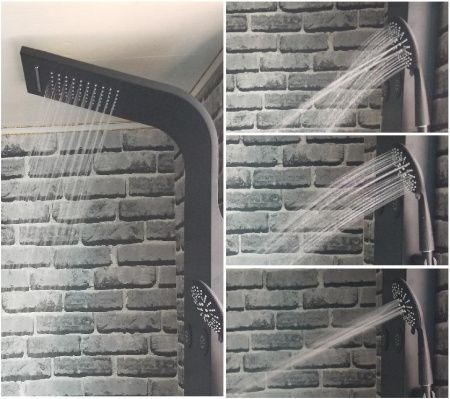 Душевая панель Aquanet Galaxy AP40-04 настенная цвет черный