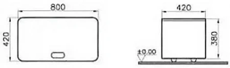 Тумба под раковину Vitra Nest Trendy 56181 80х40 напольная цвет коричневый