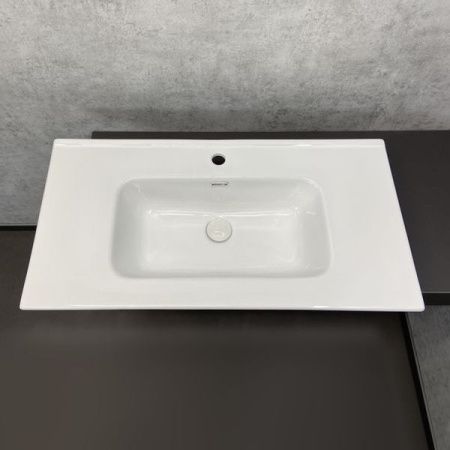 Тумба с раковиной Comforty Клеон 00-00004757CF 90х50 напольная цвет серый