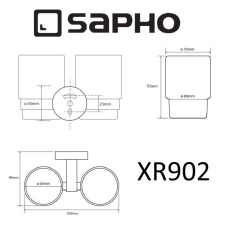 Стакан Sapho X-ROUND XR902