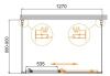 Душевой уголок Cezares MOLVENO MOLVENO-AH-12-130/90-P-Cr 130х90 стекло рифленое профиль хром без поддона