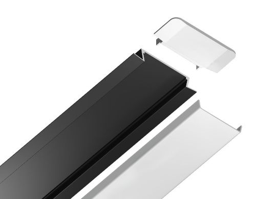 Алюминиевый встраиваемый профиль Ambrella Light Alum Profile (Алум Профиле) GP1100BK - фото 3