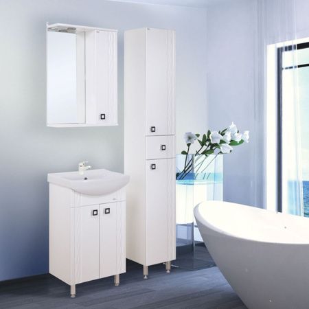 Зеркало-шкаф Onika Лига 206030 60х70 подвесной цвет белый