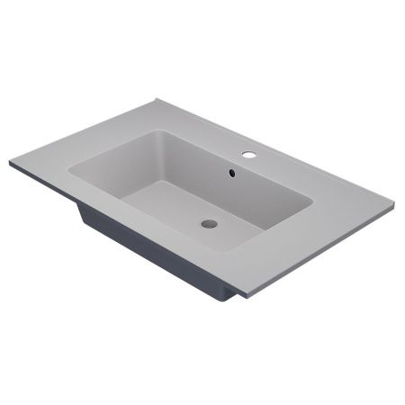 Раковина из искусственного камня Uperwood Parma Quartz 291003005 80х50 полувстраиваемая цвет белый