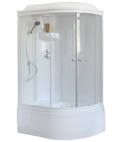 Душевая кабина Royal Bath ВК RB8120BK6-WT-L 120х80 асимметричная