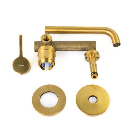 Смеситель для раковины Emmevi Filobrass 85155/ORS встраиваемый в стену золото