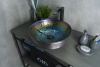Раковина керамическая Gid Esfera 53332 40х40 накладная цвет хамелеон без отверстий под смеситель